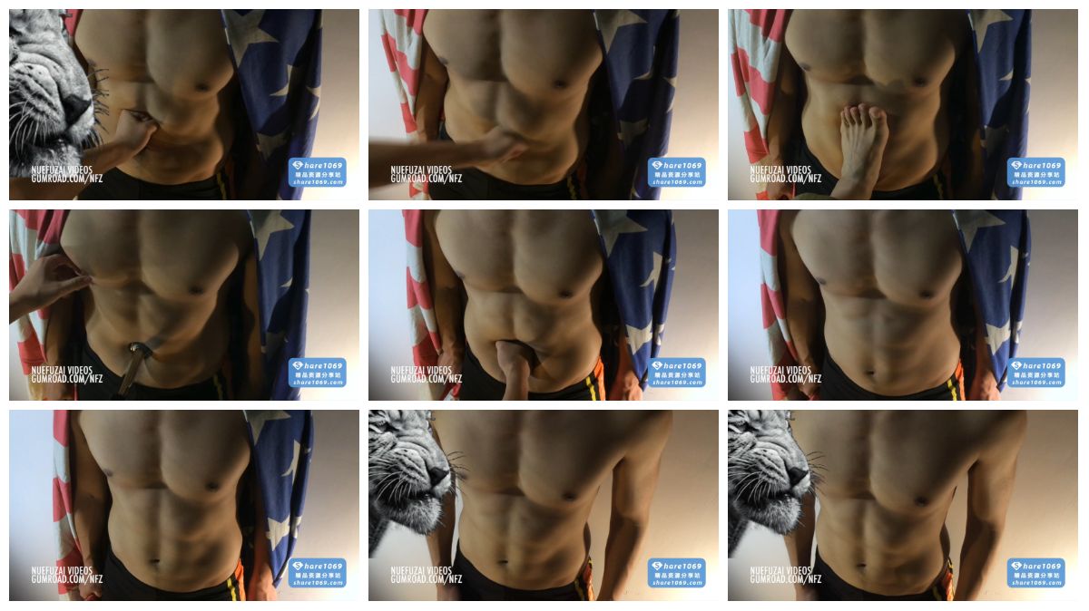 [虐腹仔] 帅气的肌肉健身教练 披着美国国旗被虐腹 [8:23] (1080P)-Share1069 精品资源分享站