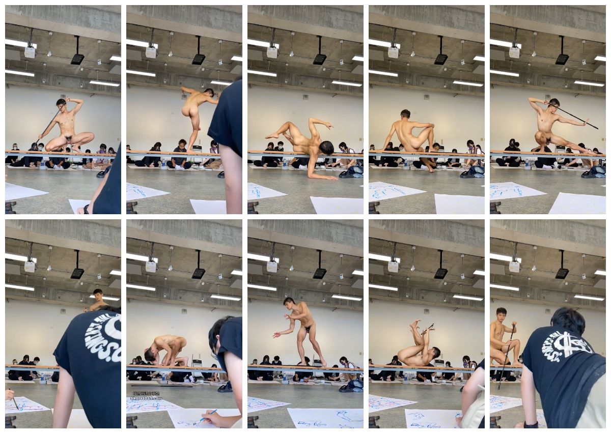 [直男] （画面卡顿）肌肉体育生为赚钱赤裸暴露给艺术生们写作 [3:29] (2k)-Share1069 精品资源分享站