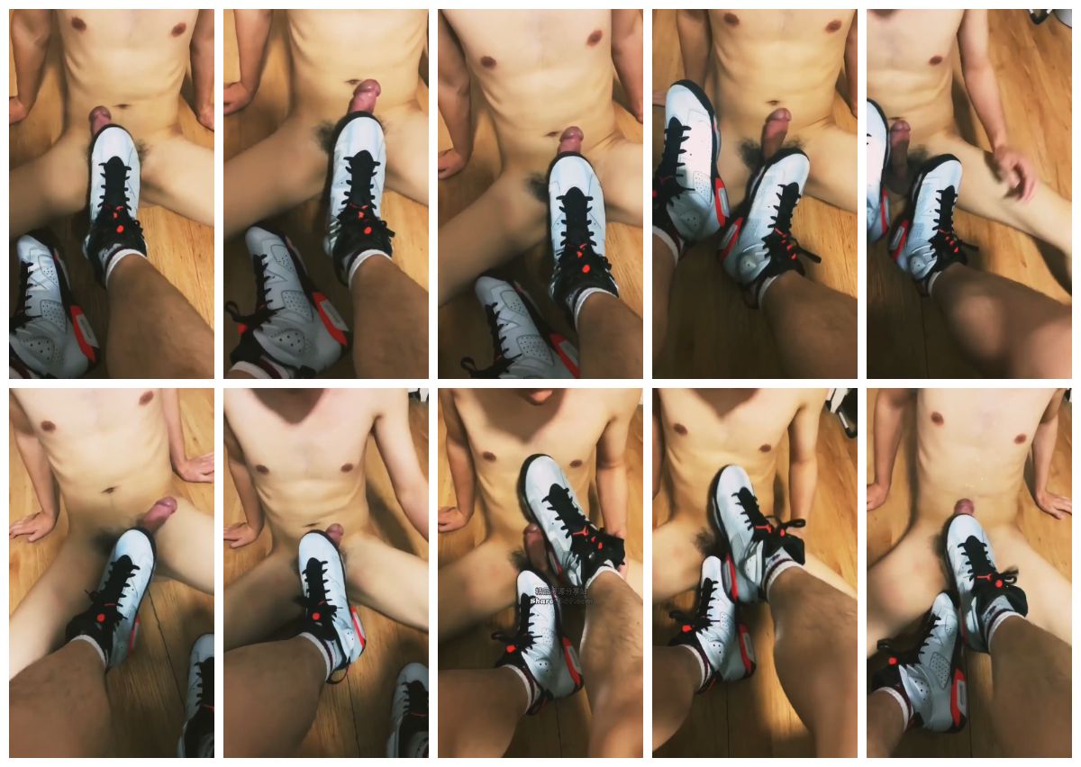 [屌奴] 精瘦屌奴被主人白袜篮球鞋踩射 [1:27] (1080P)-Share1069 精品资源分享站