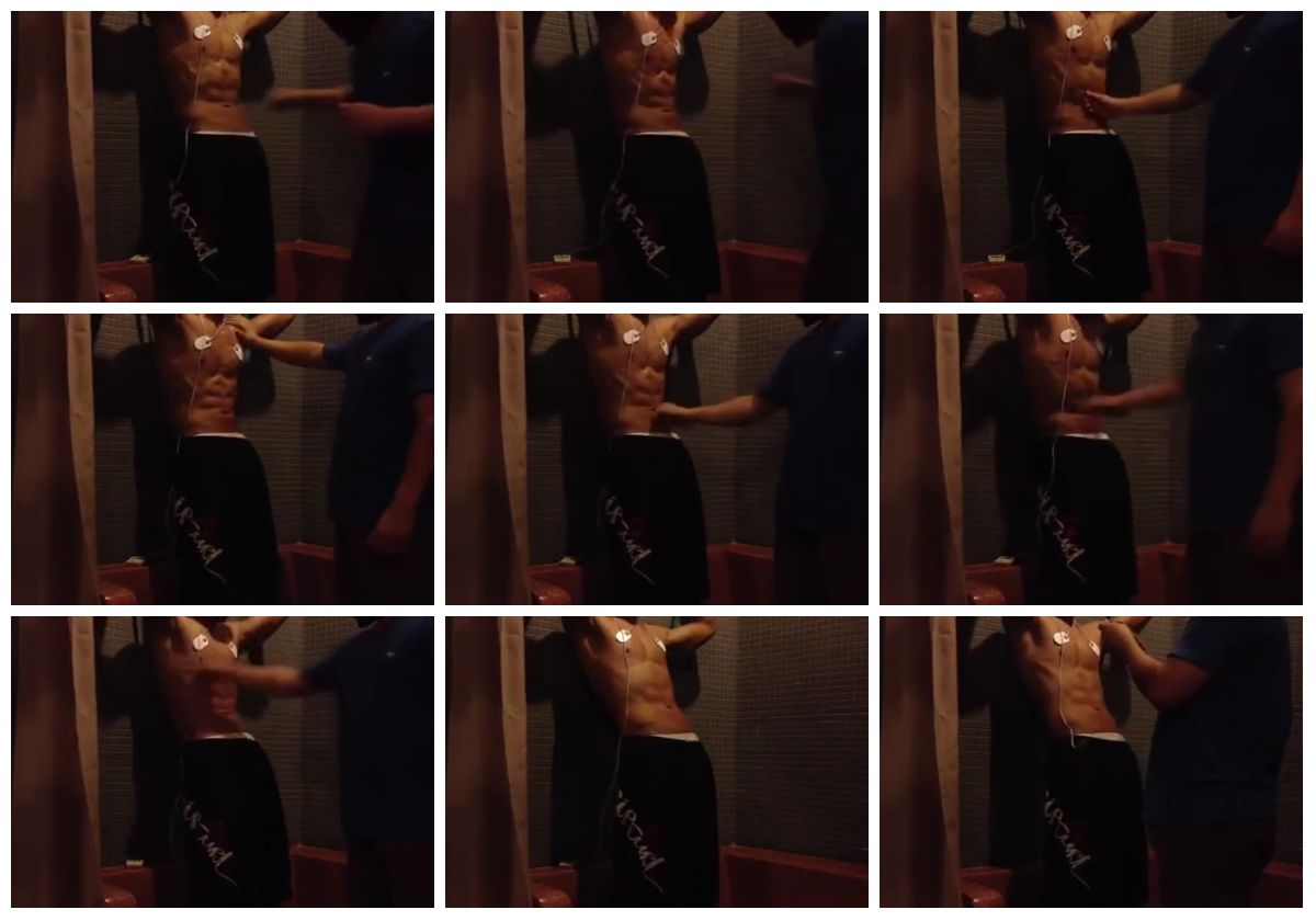 [虐腹] 黑皮肌肉体育生被贴电极片电乳虐腹 [12:21] (480P)-Share1069 精品资源分享站